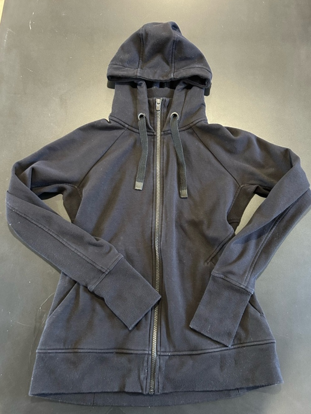 Athleta Black Full-Zip Hooded Jacket
